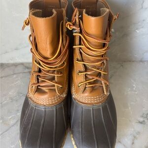 L.L. Bean Brown and Tan Boat Shoes